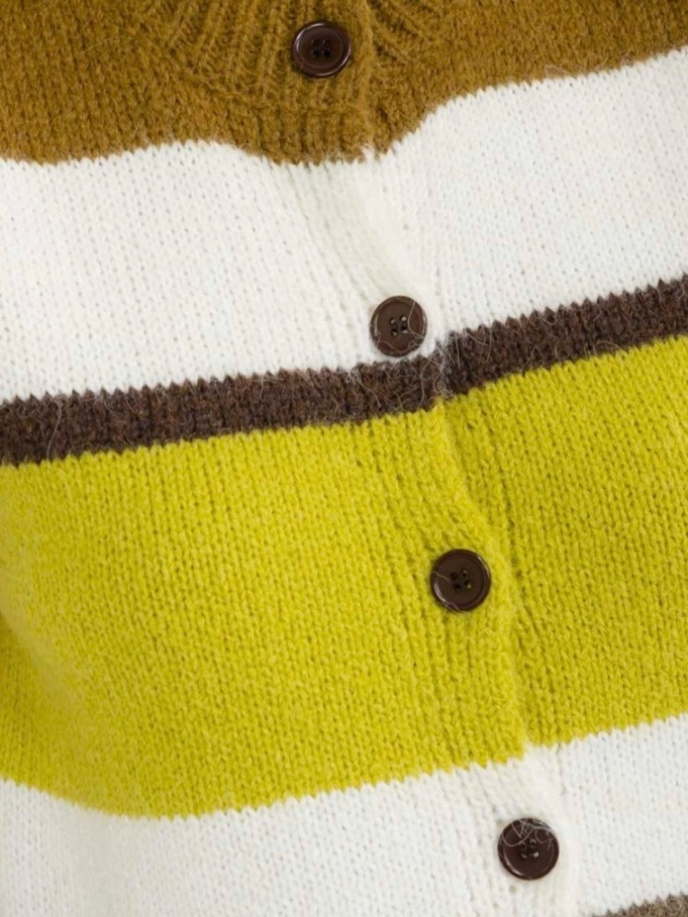 SLEEVELESS BUTTON UP COLOR BLOCK STRIPES SWEATER VEST TOP SIZE LARGE - NWT - Picture 4 of 15